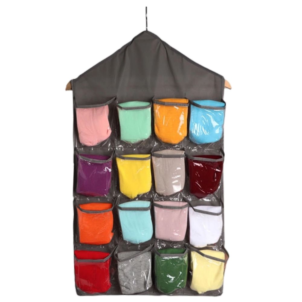 ارگانایزر پارچه‌ای آویز 16 خانه جاجورابی مای هوم