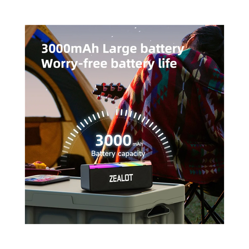 اسپیکر بلوتوثی قابل حمل zealot مدل S72