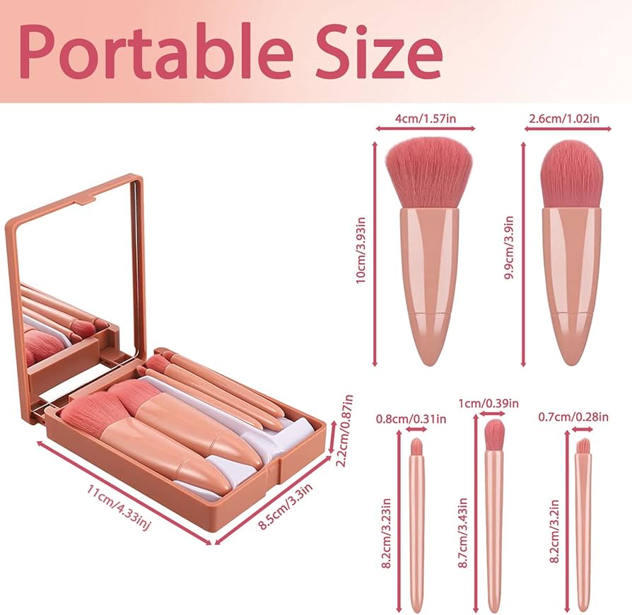 پک براش آرایشی mirror مدل 5 تکه