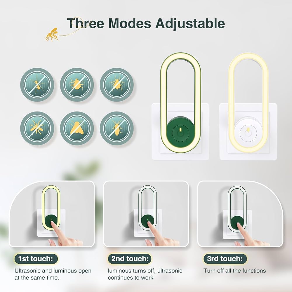 چراغ خواب و حشره‌کش برقی اولتراسونیک