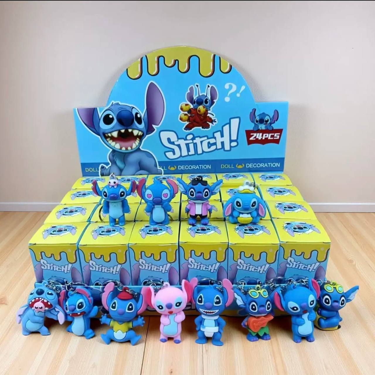 آویز عروسکی شانسی استیچ پک 24 عددی