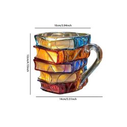 ماگ شیشه ای طرح کتاب 