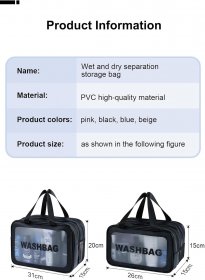 کیف لوازم آرایشی و بهداشتی مسافرتی واش بگ کد HB02