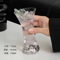 لیوان کریستالی مدل پایه موجی بسته 6 عددی