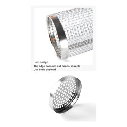 سبد گریل چرخشی استیل 20 سانتی‌متری